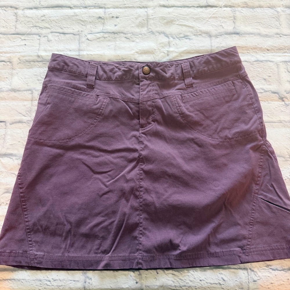 Athleta Dipper Skort 12 | Purple A-Line Mesh Shorts Drawstring Pockets